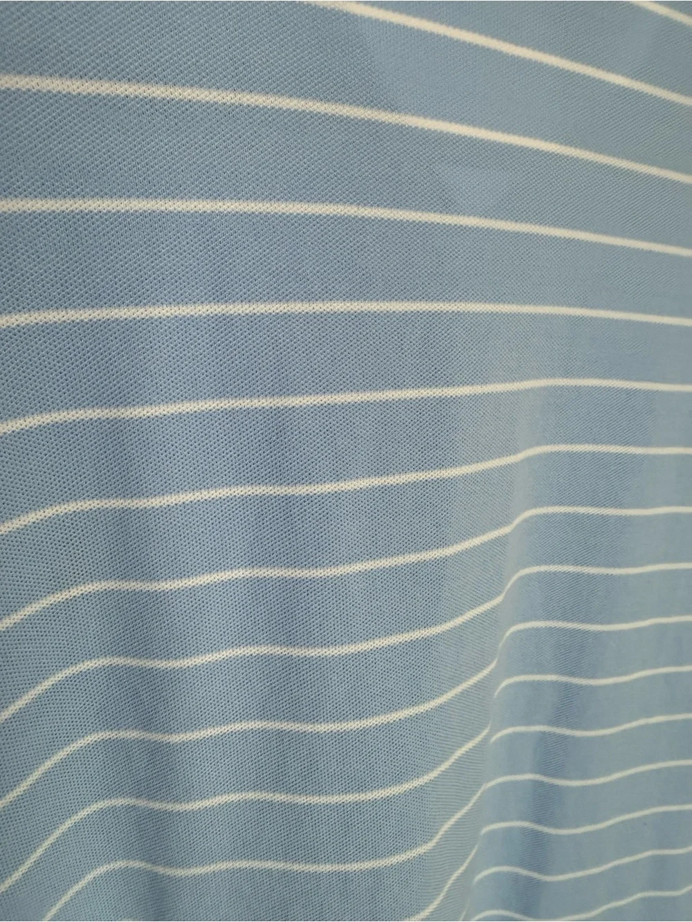 Polo Ralph Lauren Light Blue & White Striped Men's L Short Sleeve Polo Shirt
